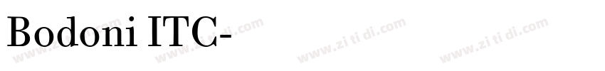 Bodoni ITC字体转换 Bodoni ITC字体转换